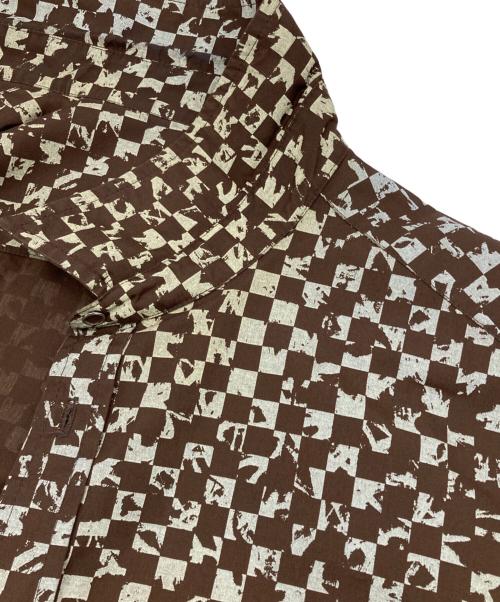 OLD STUSSY（オールドステューシー）OLD STUSSY (オールドステューシー) チェックシャツ ブラウン×ホワイト サイズ:Ｌの古着・服飾アイテム