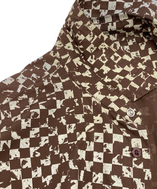 OLD STUSSY（オールドステューシー）OLD STUSSY (オールドステューシー) チェックシャツ ブラウン×ホワイト サイズ:Ｌの古着・服飾アイテム