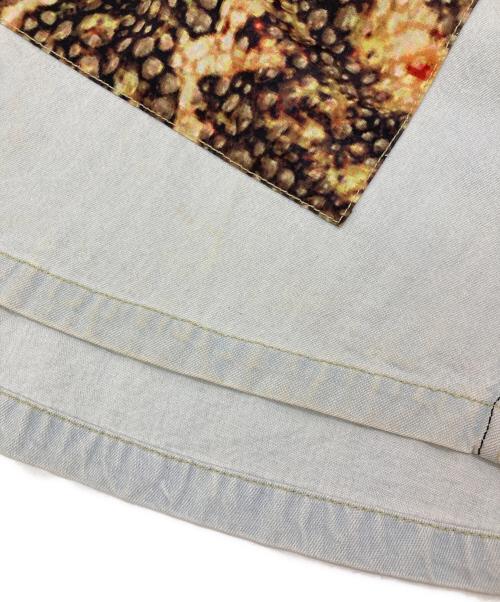 PAM（パム）PAM (パム) ヴィンテージ加工 パッチワーク デニム 半袖 シャツ インディゴ サイズ:下記参照　の古着・服飾アイテム