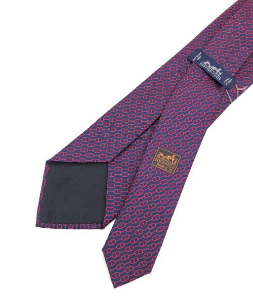 HERMES（エルメス）HERMES (エルメス) ネクタイ レッド×ネイビー サイズ:下記参照 未使用品の古着・服飾アイテム