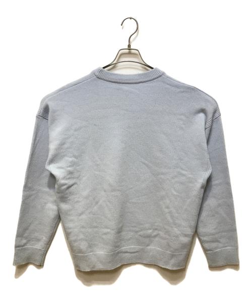 maison kitsune（メゾンキツネ）maison kitsune (メゾンキツネ) フォックスヘッド インターシャ コンフォート ジャンパー ブルー サイズ:Sの古着・服飾アイテム