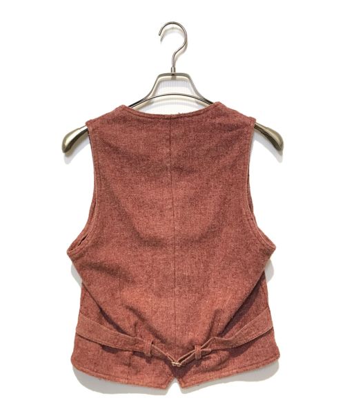 LARDINI（ラルディーニ）LARDINI (ラルディーニ) ソフトツイードジレベスト レッド サイズ:46（M相当）の古着・服飾アイテム