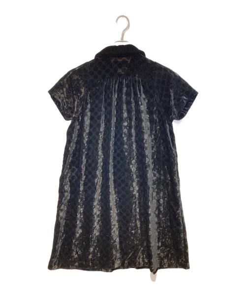 tricot COMME des GARCONS（トリココムデギャルソン）tricot COMME des GARCONS (トリココムデギャルソン) ピンタックベロアワンピース ブラック サイズ:Sの古着・服飾アイテム