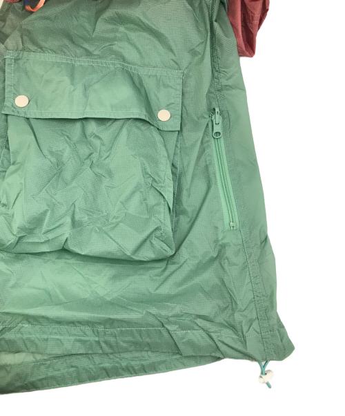 F/CE.（エフシーイー）F/CE. (エフシーイー) リップナイロン ビッグアノラック ピンク×グリーン サイズ:Ｓの古着・服飾アイテム