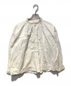 nest Robeネストローブ）の古着「ヘンプコットン エンブロイダリー ブラウス」｜ホワイト