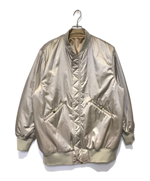 BABYLONE（バビロン）BABYLONE (バビロン) リバーシブルミドルMA-1 ベージュ×グレー サイズ:FREEの古着・服飾アイテム