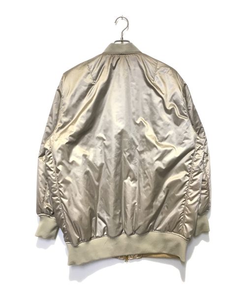 BABYLONE（バビロン）BABYLONE (バビロン) リバーシブルミドルMA-1 ベージュ×グレー サイズ:FREEの古着・服飾アイテム