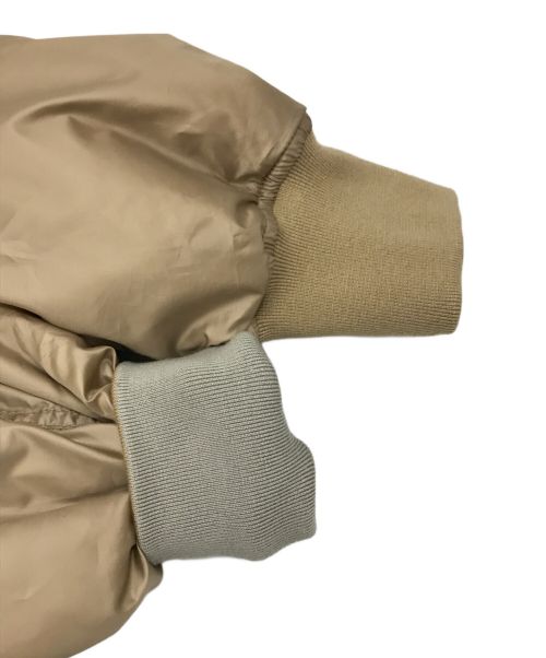 BABYLONE（バビロン）BABYLONE (バビロン) リバーシブルミドルMA-1 ベージュ×グレー サイズ:FREEの古着・服飾アイテム