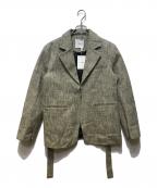 CLANEクラネ）の古着「ジップテーラードジャケット」｜グレー