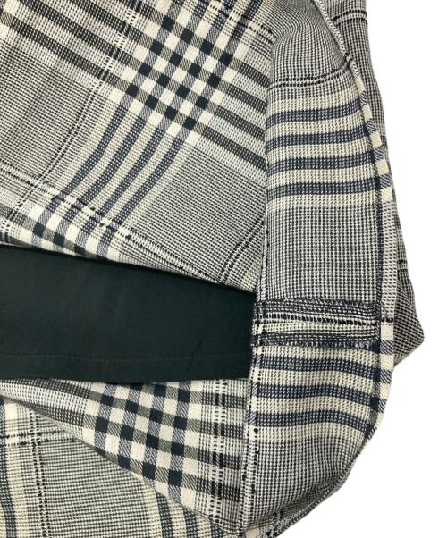 CLANE（クラネ）CLANE (クラネ) ループチェックワイドリボンワンピース グレー×ホワイト サイズ:1 未使用品の古着・服飾アイテム