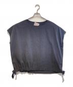 BEARDSLEYビアズリー）の古着「ノースリーブブラウス」｜ネイビー