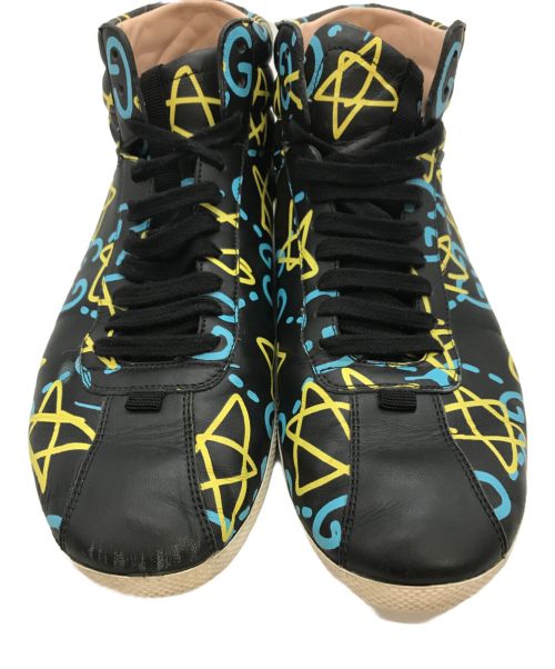 GUCCI（グッチ）GUCCI (グッチ) ハイカットスニーカー ブルー×イエロー サイズ:71/2の古着・服飾アイテム