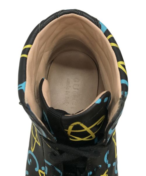 GUCCI（グッチ）GUCCI (グッチ) ハイカットスニーカー ブルー×イエロー サイズ:71/2の古着・服飾アイテム