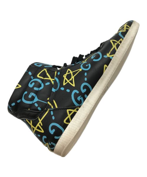 GUCCI（グッチ）GUCCI (グッチ) ハイカットスニーカー ブルー×イエロー サイズ:71/2の古着・服飾アイテム