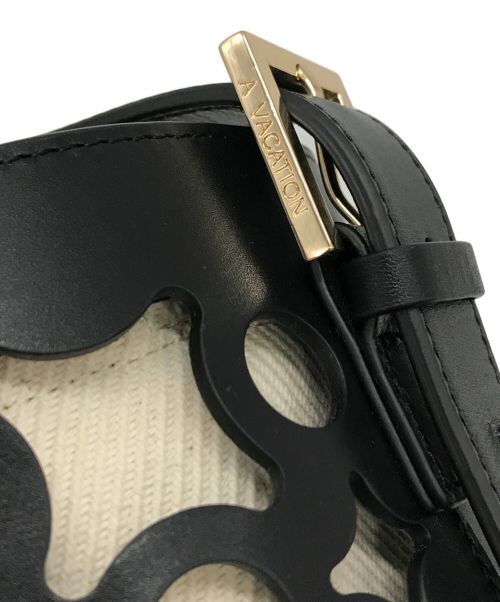 A VACATION（ア ヴァケーション）A VACATION (アヴァケーション) RIN カゴバッグ ブラック×ホワイト サイズ:下記参照の古着・服飾アイテム