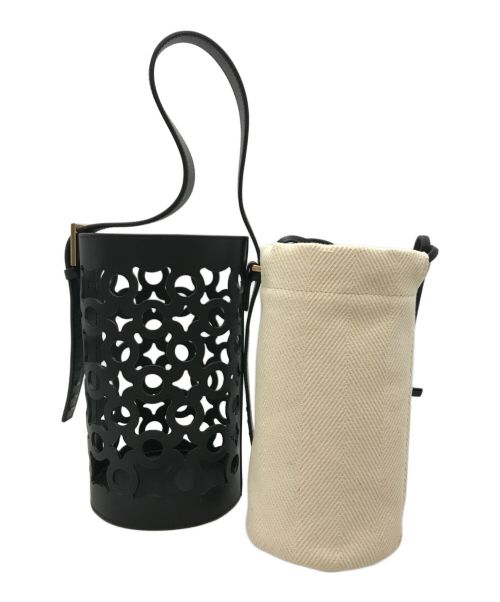 A VACATION（ア ヴァケーション）A VACATION (アヴァケーション) RIN カゴバッグ ブラック×ホワイト サイズ:下記参照の古着・服飾アイテム