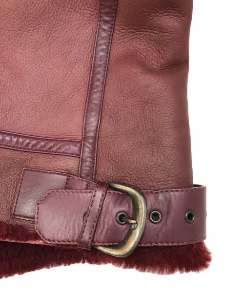 AKM（エーケーエム）AKM (エーケーエム) ムートンジャケット レッド サイズ:48（L相当）の古着・服飾アイテム