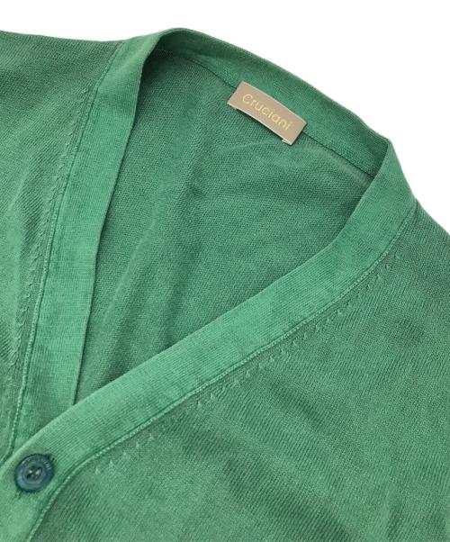 Cruciani（クルチアーニ）Cruciani (クルチアーニ) コットンニットカーディガン グリーン サイズ:46（M相当）の古着・服飾アイテム