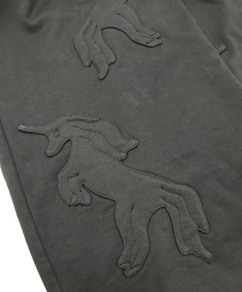 masu（エムエーエスユー）masu (エムエーエスユー) ユニコーンワイドスウェットパンツ グレー サイズ:44（S相当）の古着・服飾アイテム