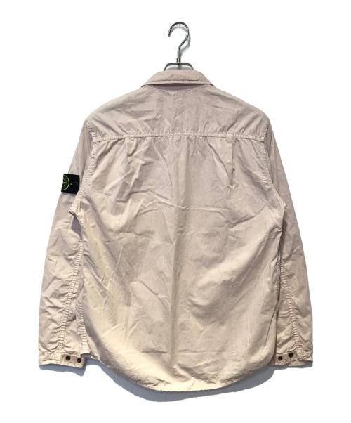 STONE ISLAND（ストーンアイランド）STONE ISLAND (ストーンアイランド) ガーメントダイコットンワークシャツ ピンク サイズ:Ｍの古着・服飾アイテム