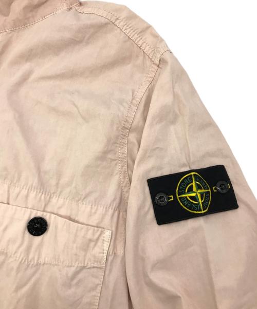 STONE ISLAND（ストーンアイランド）STONE ISLAND (ストーンアイランド) ガーメントダイコットンワークシャツ ピンク サイズ:Ｍの古着・服飾アイテム