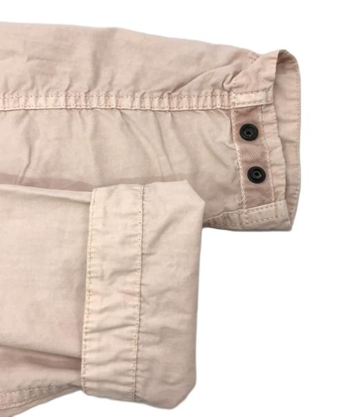 STONE ISLAND（ストーンアイランド）STONE ISLAND (ストーンアイランド) ガーメントダイコットンワークシャツ ピンク サイズ:Ｍの古着・服飾アイテム