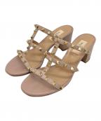 VALENTINO GARAVANIヴァレンティノ・ガラヴァーニ）の古着「ロックスタッズストラップサンダル」｜ベージュ