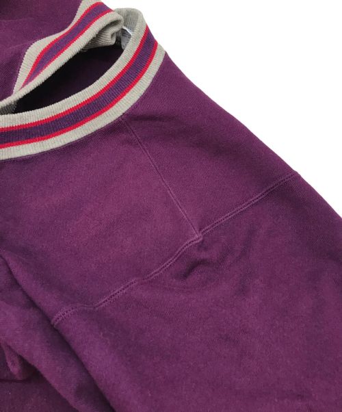 Champion（チャンピオン）Champion (チャンピオン) ［古着］90's リブライン Vネック リバースウィーブスウェット パープル サイズ:XLの古着・服飾アイテム