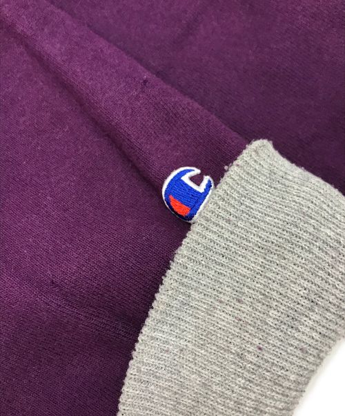 Champion（チャンピオン）Champion (チャンピオン) ［古着］90's リブライン Vネック リバースウィーブスウェット パープル サイズ:XLの古着・服飾アイテム