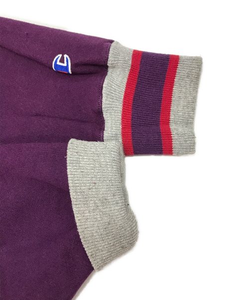 Champion（チャンピオン）Champion (チャンピオン) ［古着］90's リブライン Vネック リバースウィーブスウェット パープル サイズ:XLの古着・服飾アイテム