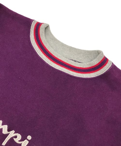 Champion（チャンピオン）Champion (チャンピオン) 90's リブライン クルーネック リバースウィーブスウェット パープル サイズ:XLの古着・服飾アイテム