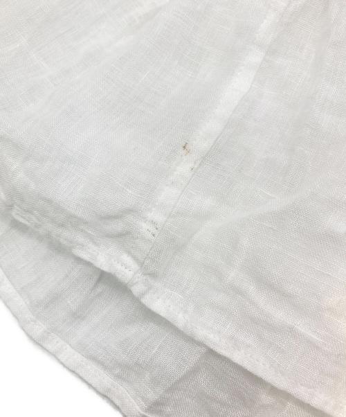 23区（ニジュウサンク）23区 (ニジュウサンク) LIBECO ノースリーブ シャツ ワンピース ホワイト サイズ:38の古着・服飾アイテム