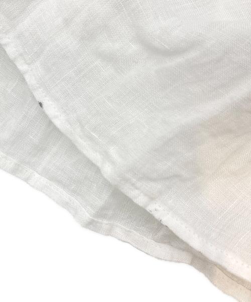 23区（ニジュウサンク）23区 (ニジュウサンク) LIBECO ノースリーブ シャツ ワンピース ホワイト サイズ:38の古着・服飾アイテム
