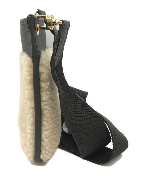 A.D.M.J.（エーディーエムジェイ）A.D.M.J. (エーディーエムジェイ) レザー切替ショルダーバッグ ブラウン×ホワイトの古着・服飾アイテム