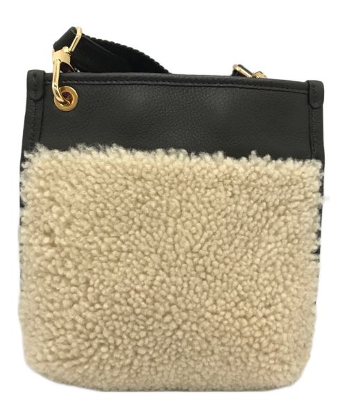 A.D.M.J.（エーディーエムジェイ）A.D.M.J. (エーディーエムジェイ) レザー切替ショルダーバッグ ブラウン×ホワイトの古着・服飾アイテム