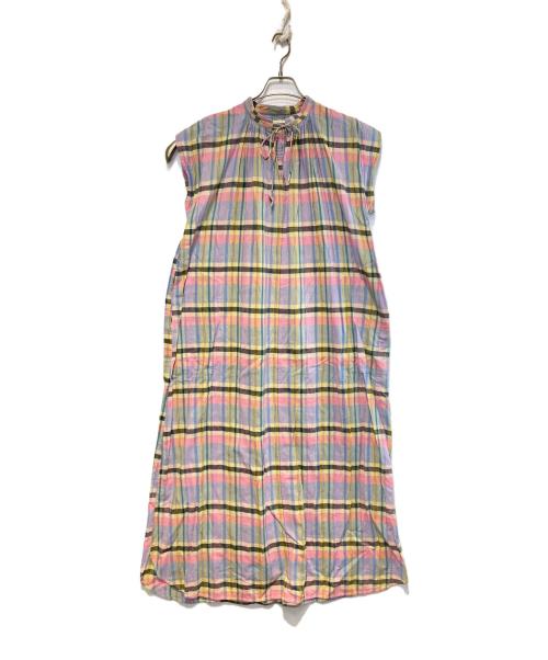 ne quittez pas（ヌキテパ）ne quittez pas (ヌキテパ) マドラスチェックスリーブレスドレス マルチカラー サイズ:Mの古着・服飾アイテム
