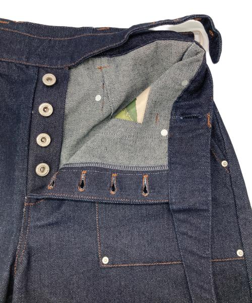 Ballsy.Brothers（ボールジーブラザーズ）Ballsy.Brothers (ボールジーブラザーズ) デニムバギーグルカベイカーパンツ インディゴ サイズ:Ｌの古着・服飾アイテム