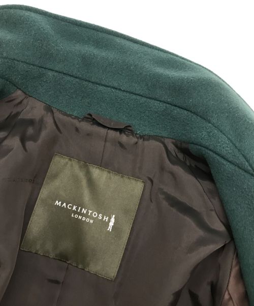 MACKINTOSH LONDON（マッキントッシュ ロンドン）MACKINTOSH LONDON (マッキントッシュ ロンドン) ウールステンカラーコート グリーン サイズ:38の古着・服飾アイテム