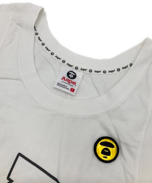 Aape BY A BATHING APE（エーエイプ バイ アベイシングエイプ）Aape BY A BATHING APE (エーエイプ バイ アベイシングエイプ) ロゴタンクトップ ホワイト×イエロー サイズ:Lの古着・服飾アイテム