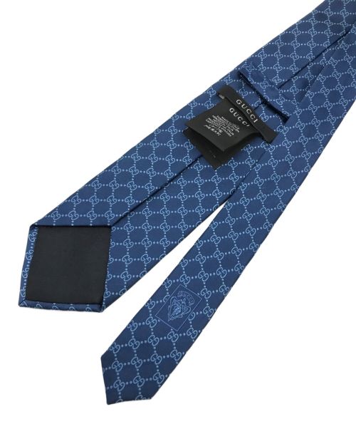 GUCCI（グッチ）GUCCI (グッチ) シルクネクタイ ネイビー サイズ:下記参照の古着・服飾アイテム