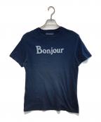 MADISON BLUE×martiniqueマディソンブルー×マルティニーク）の古着「別注 ヴィンテージ加工 ロゴ Tシャツ」｜ネイビー