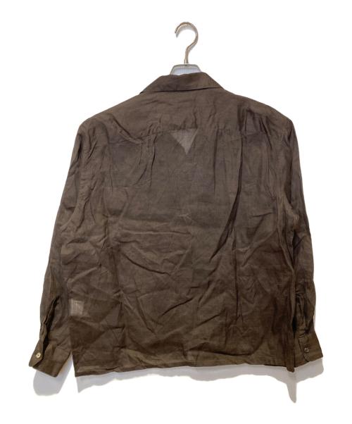 MADISON BLUE（マディソンブルー）MADISON BLUE (マディソンブルー) FLAP POCKET SH RAMIE ブラウン サイズ:1の古着・服飾アイテム