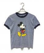 DISNEYディズニー）の古着「［古着］リンガープリントTシャツ」｜ブルー