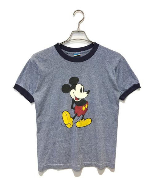 DISNEY（ディズニー）DISNEY (ディズニー) ［古着］リンガープリントTシャツ ブルー サイズ:Ｍの古着・服飾アイテム