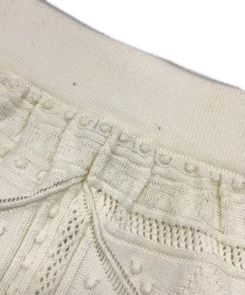 CHANEL（シャネル）CHANEL (シャネル) レース編みニットスカート ホワイト サイズ:36の古着・服飾アイテム
