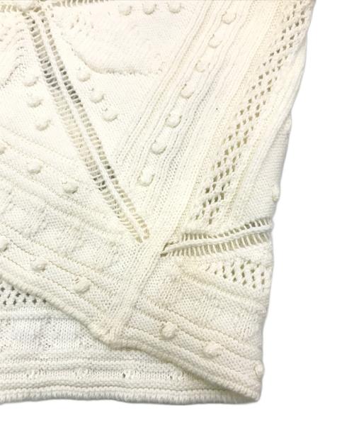 CHANEL（シャネル）CHANEL (シャネル) レース編みニットスカート ホワイト サイズ:36の古着・服飾アイテム