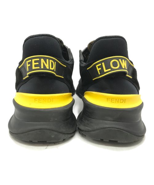 FENDI（フェンディ）FENDI (フェンディ) ローカットスニーカー ブラック×イエロー サイズ:7（26cm相当）の古着・服飾アイテム