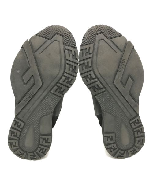 FENDI（フェンディ）FENDI (フェンディ) ローカットスニーカー ブラック×イエロー サイズ:7（26cm相当）の古着・服飾アイテム