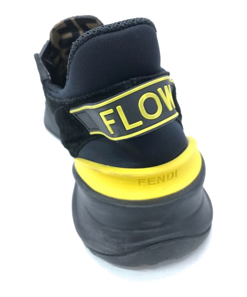 FENDI（フェンディ）FENDI (フェンディ) ローカットスニーカー ブラック×イエロー サイズ:7（26cm相当）の古着・服飾アイテム