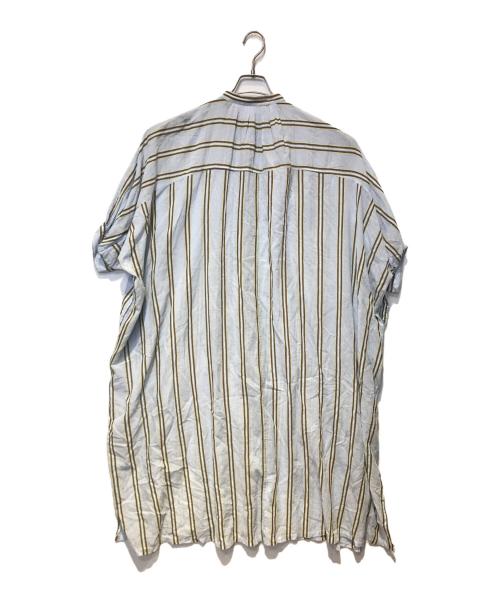 ne quittez pas（ヌキテパ）ne quittez pas (ヌキテパ) コットンボイルストライプワンピース ブルー サイズ:FREEの古着・服飾アイテム